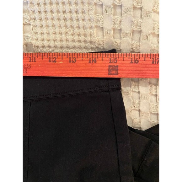 Elle Black Womans  Pants Size 12 Elastic Waist Stretch Cropped Slacks - Picture 8 of 10